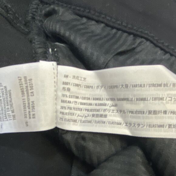 Hollister Jeans Men 26x30 Black No Fade Vintage Straight Distressed Denim Ripped - Picture 5 of 9